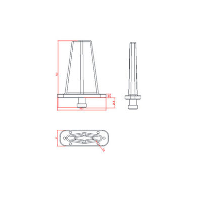 1270-1290 МГц 2 дБИ Антенна с лезвием Военная Антенна с лезвием